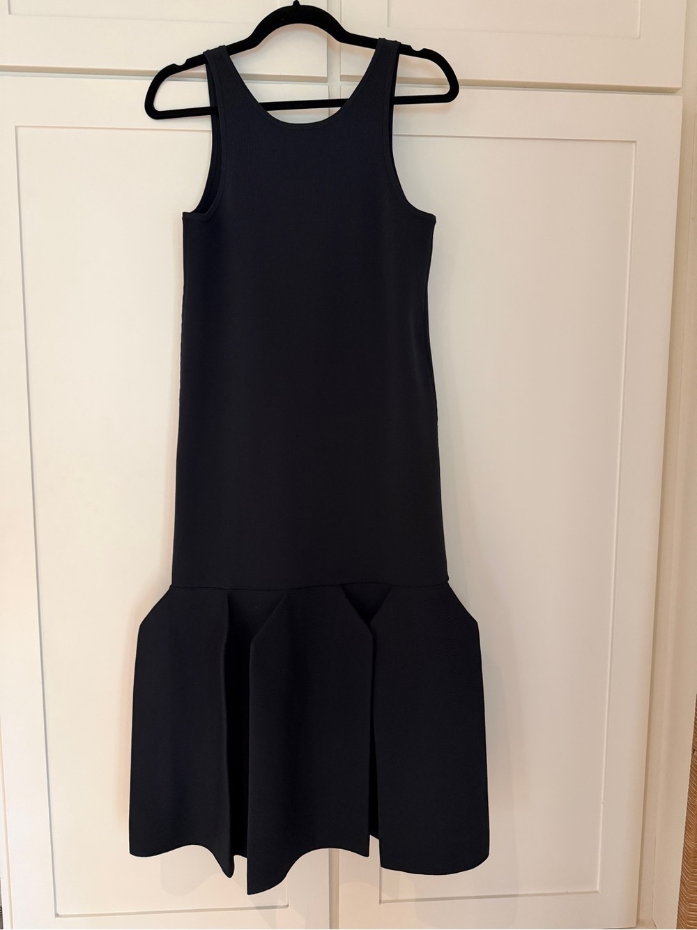 NWT Tibi Tech Poly Sculpted Dress Dark Navy XS - Picture 10 of 15